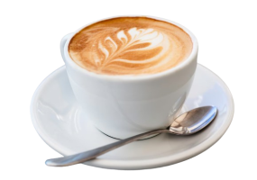 Cafe con leche en una taza